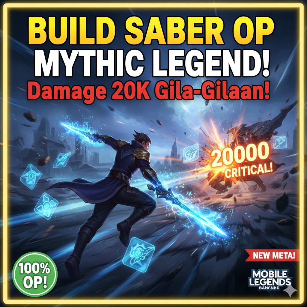 Build Saber OP Mythic Legend: Damage 20k Gila-Gilaan!