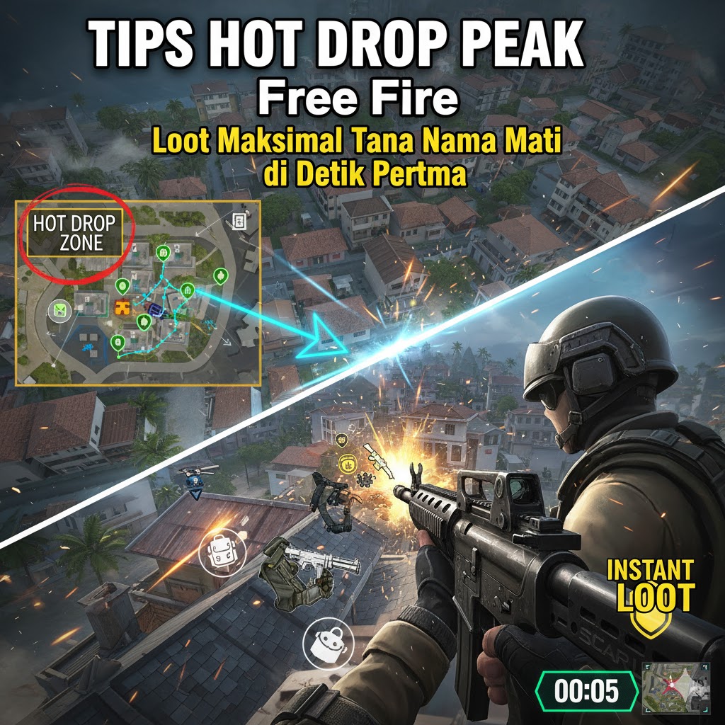 Tips Hot Drop Peak Free Fire: Loot Maksimal Tanpa Mati di Detik Pertama!