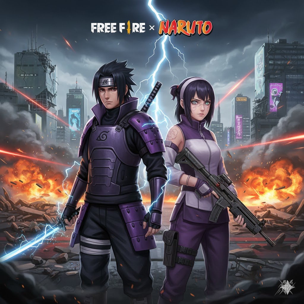 Kolaborasi Free Fire x Naruto: Skin Sasuke & Hinata Resmi Rilis!