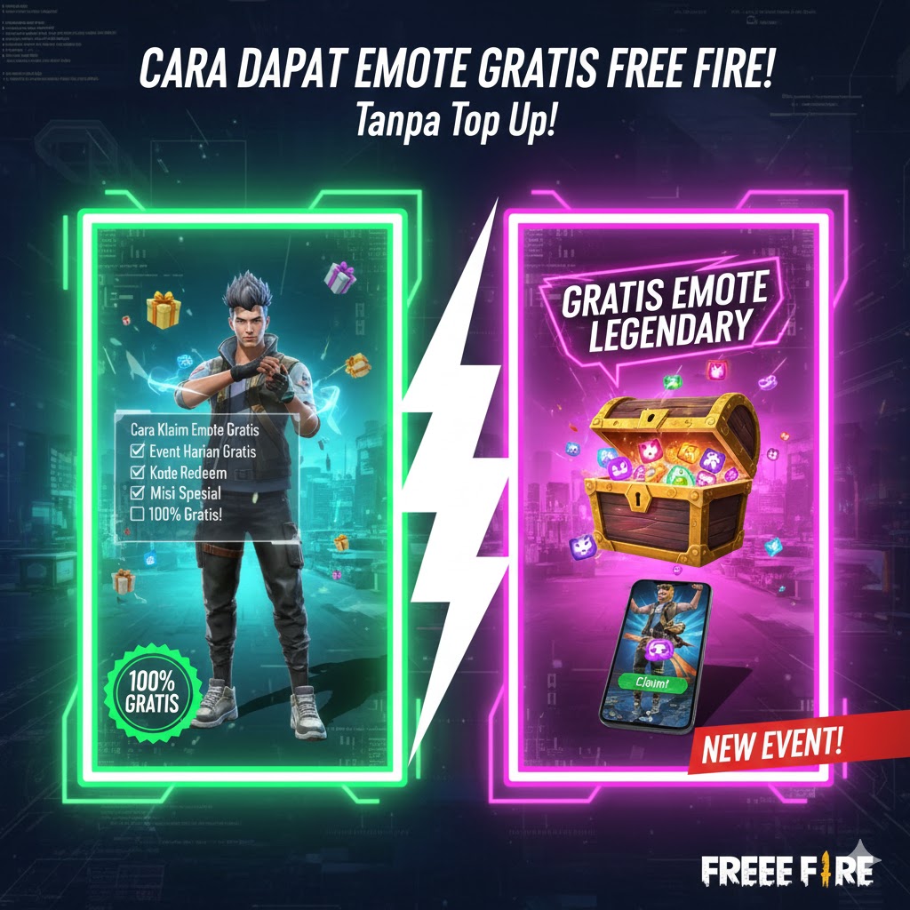Cara Dapat Emote Gratis Free Fire Tanpa Top Up!