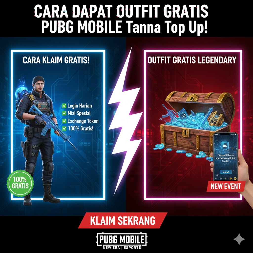 Cara Dapat Outfit Gratis PUBG Mobile Tanpa Top Up!