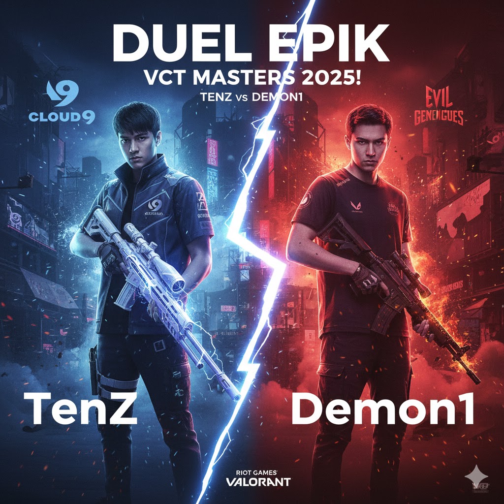 Duel Epik TenZ vs Demon1 VCT Masters 2025! Siapa Raja Duelist?