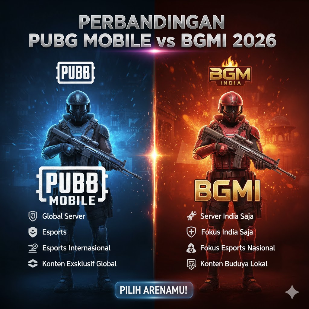 Perbandingan PUBG Mobile vs BGMI 2026