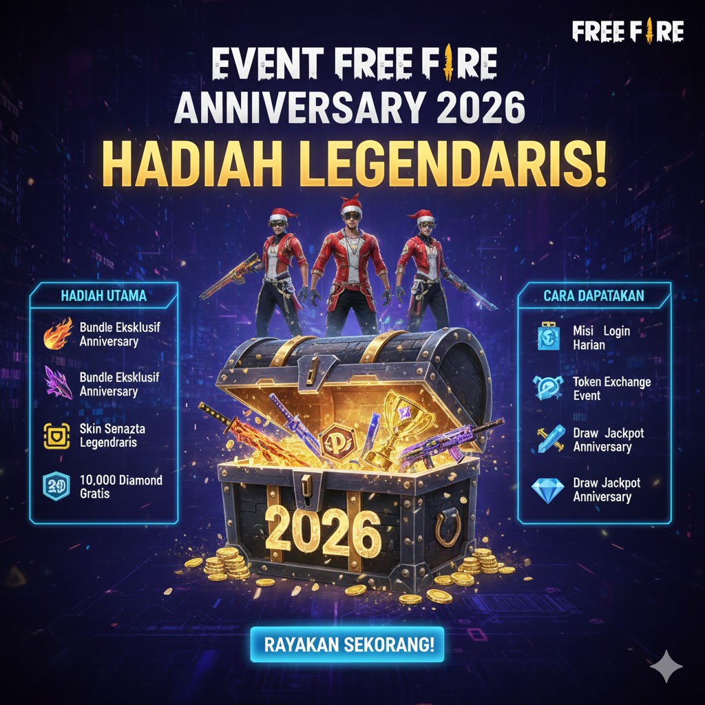 Event Free Fire Anniversary 2026 Hadiah Legendaris Event Free Fire Anniversary 2026 Hadiah Legendaris