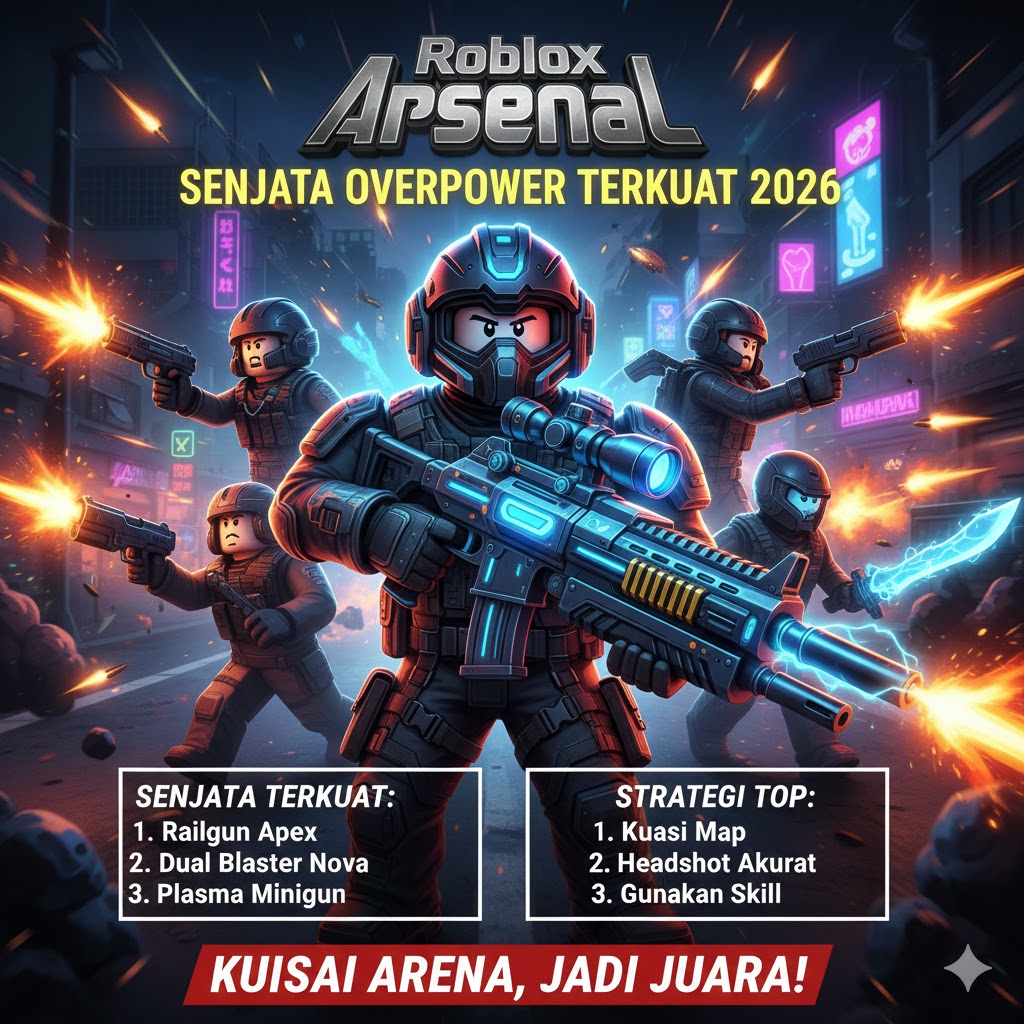 Roblox Arsenal: Senjata Overpower Terkuat 2026