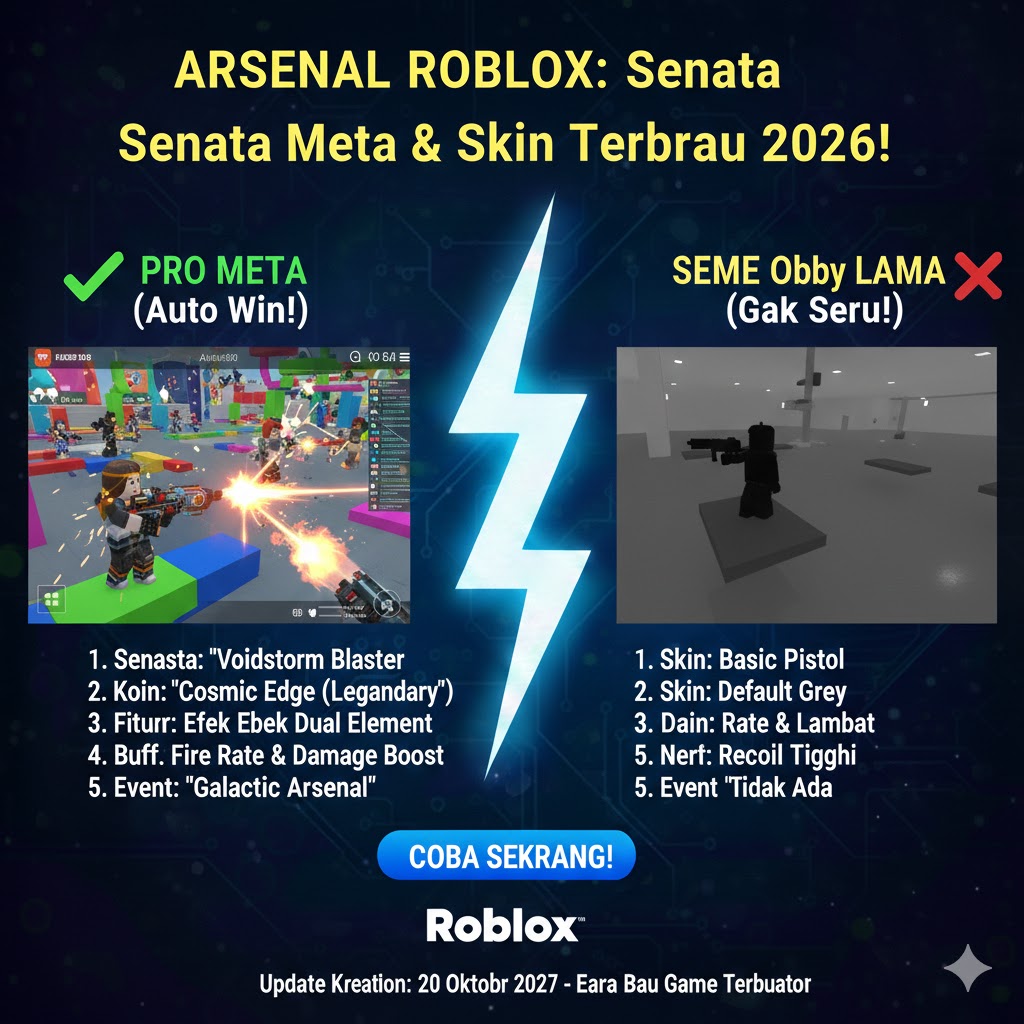 Arsenal Roblox: Senjata Meta & Skin Terbaru 2026!