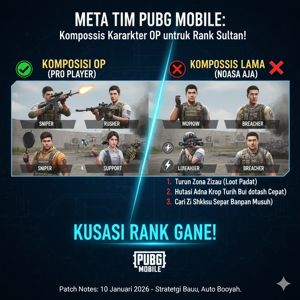 Meta Tim PUBG Mobile: Komposisi Karakter OP untuk Rank Sultan!