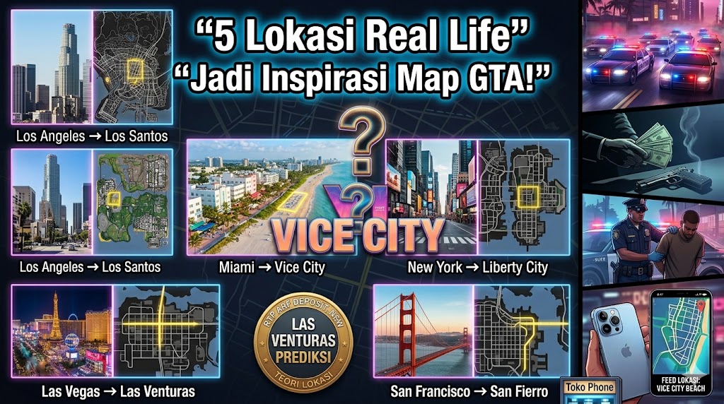 5 Lokasi Real Life yang Jadi Inspirasi Map GTA
