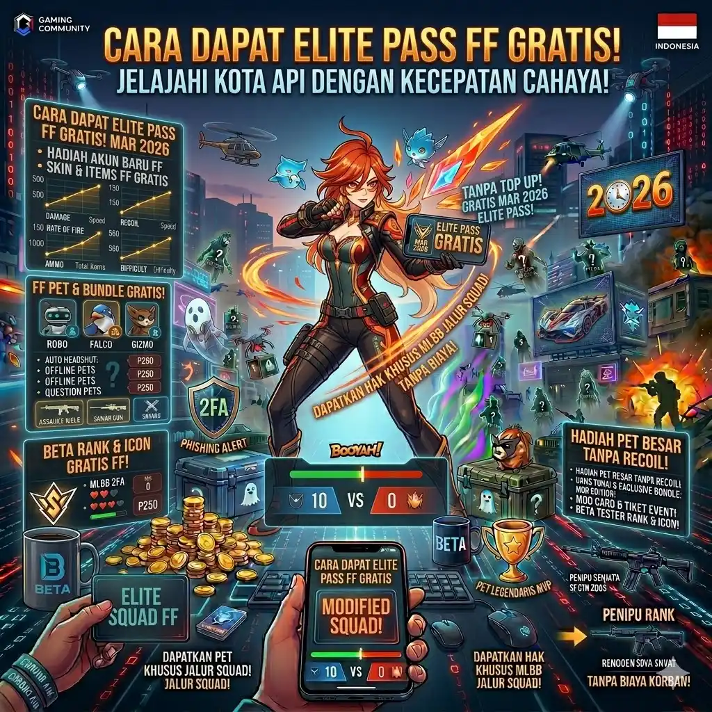 Cara Dapat Elite Pass FF Gratis Maret 2026 – Tanpa Top Up!