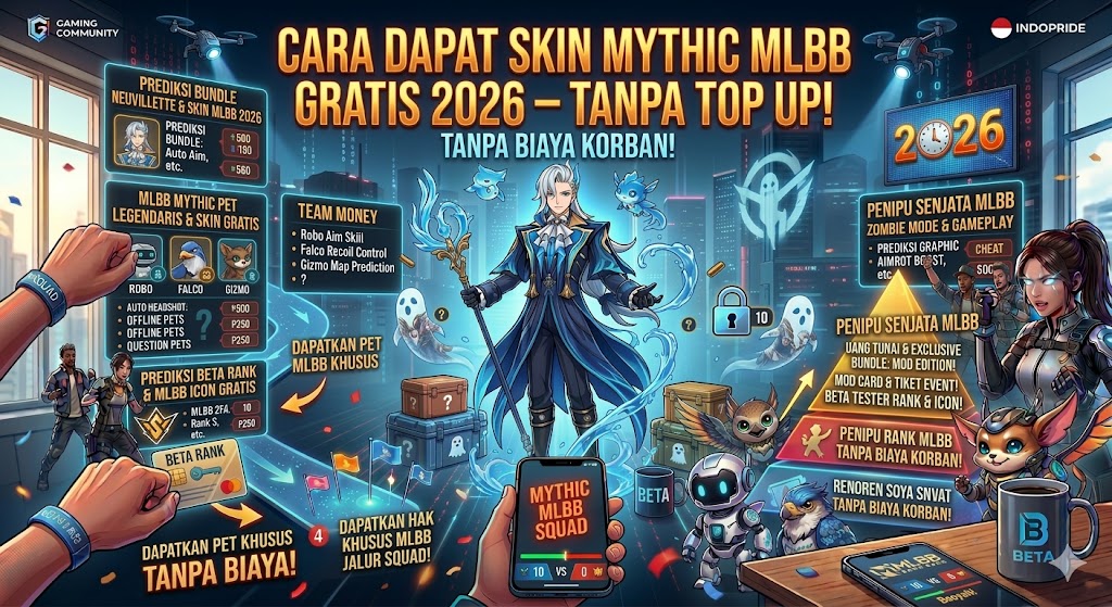 Cara Dapat Skin Mythic MLBB Gratis 2026 – Tanpa Top Up!